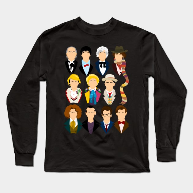 Eleven Doctors Long Sleeve T-Shirt by TomTrager